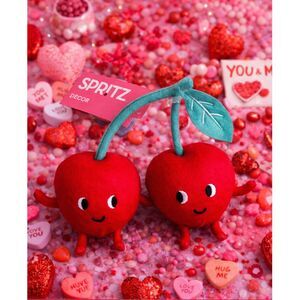 Target Spritz Valentine Shape Felt Cherry Decor Pair Whimsical NWT